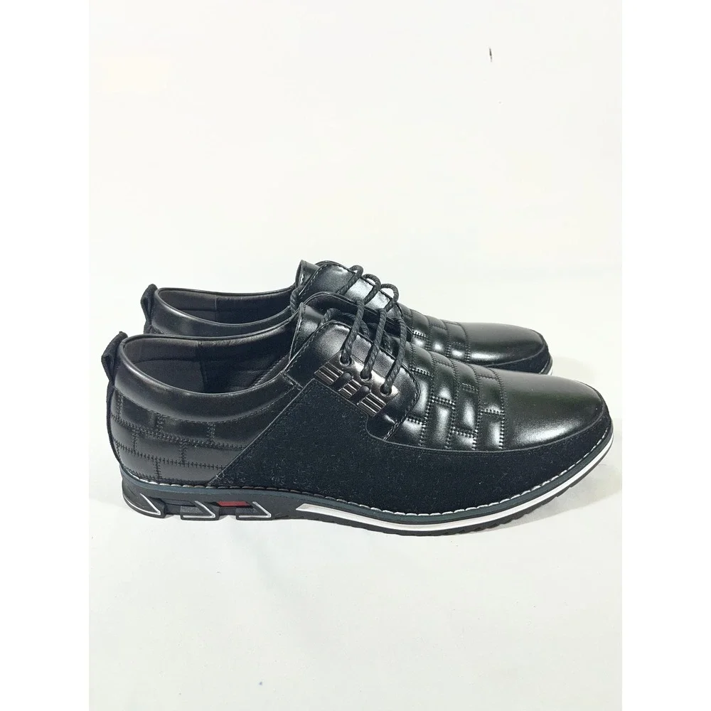 Gatsby Leather Suede Hybrid Dress Sneakers Men Sz 13 Black Quilted Luxe Gorpcore
